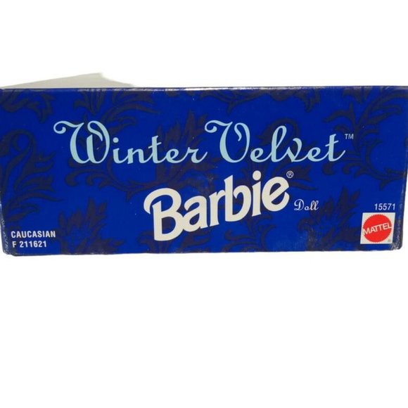 Winter Velvet Barbie #15571 AVON Blue/Silver Gown Vintage 1995 NRFB MINT - Picture 10 of 11